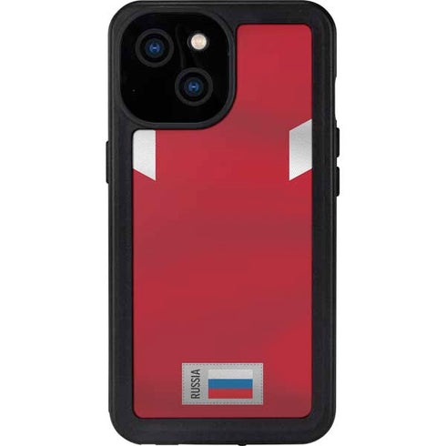 Russia Soccer Flag iPhone 15 Waterproof Case